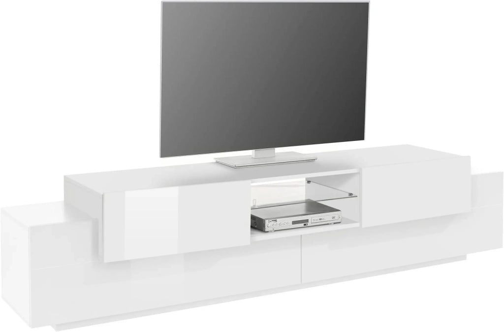 Mobile per TV New Coro L 220 x H 51 x P 45 cm bianco