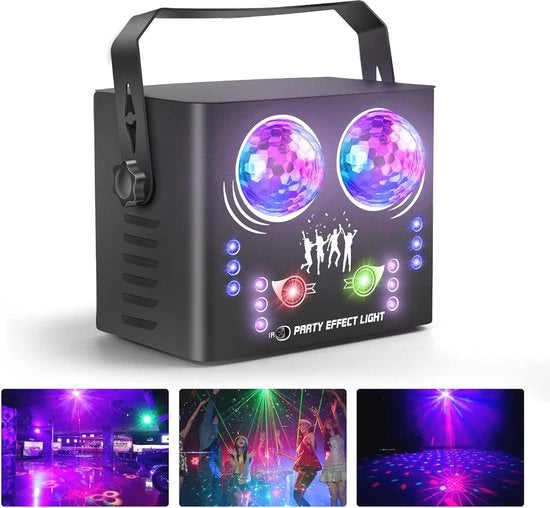 Luminaria LED per Feste e Eventi - Regolata dal Suono, Effetto DMX, Puntoluce RGB - Ideale per Karaoke, Matrimoni, Compleanni e Halloween