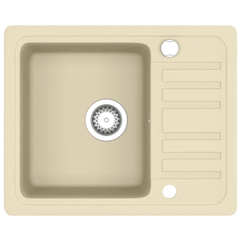 Lavello da Cucina in Granito Vasca Singola Beige CFW1577245