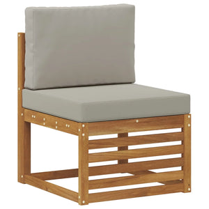 Set di divani da esterno 3 pcs Grigio Naturale e Chiaro 3372946