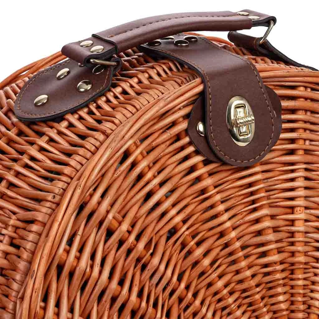 Cestino da picnic per 2 persone, marrone, 40x28x14/40h cm