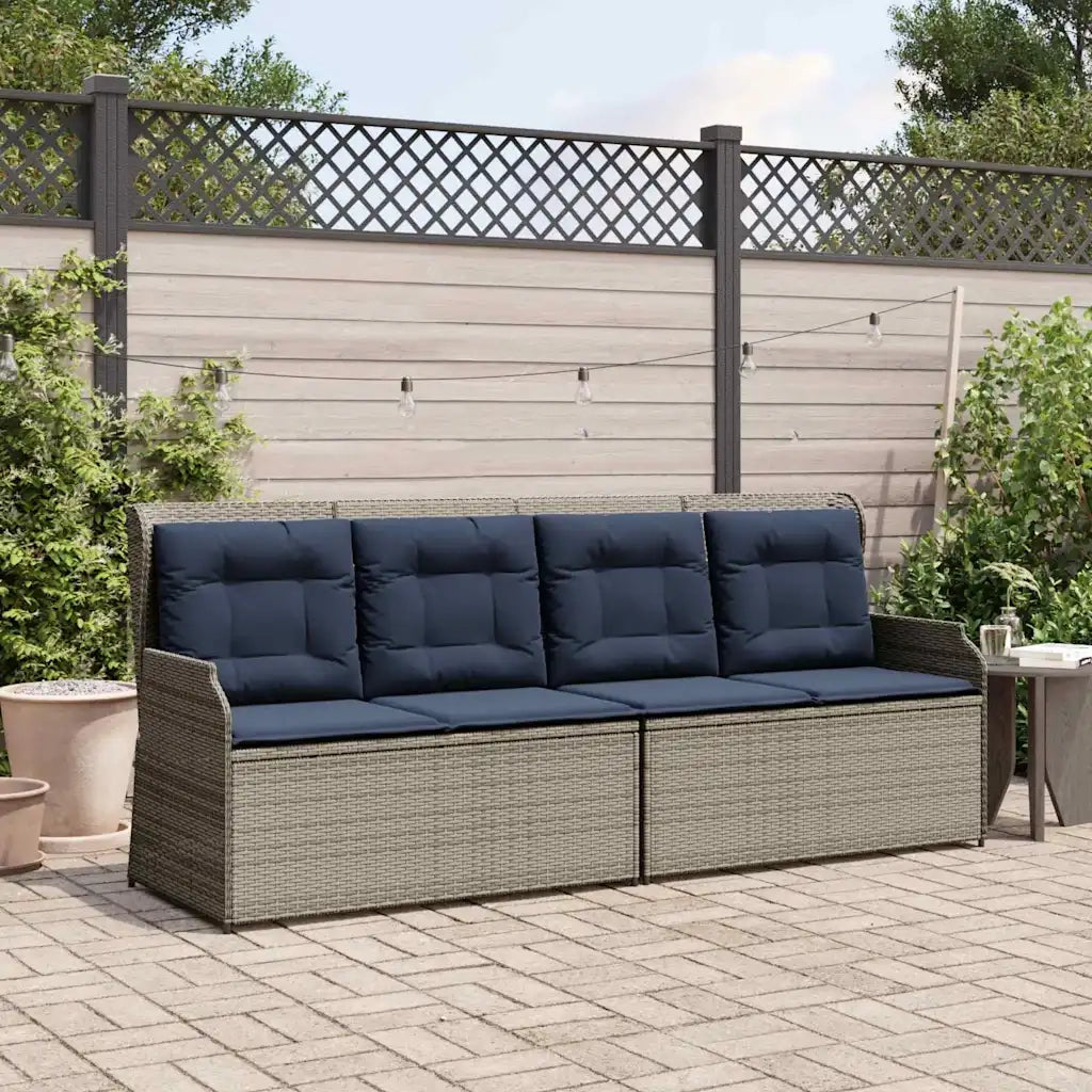 Panchina da giardino Grigio polyrattan 3394456
