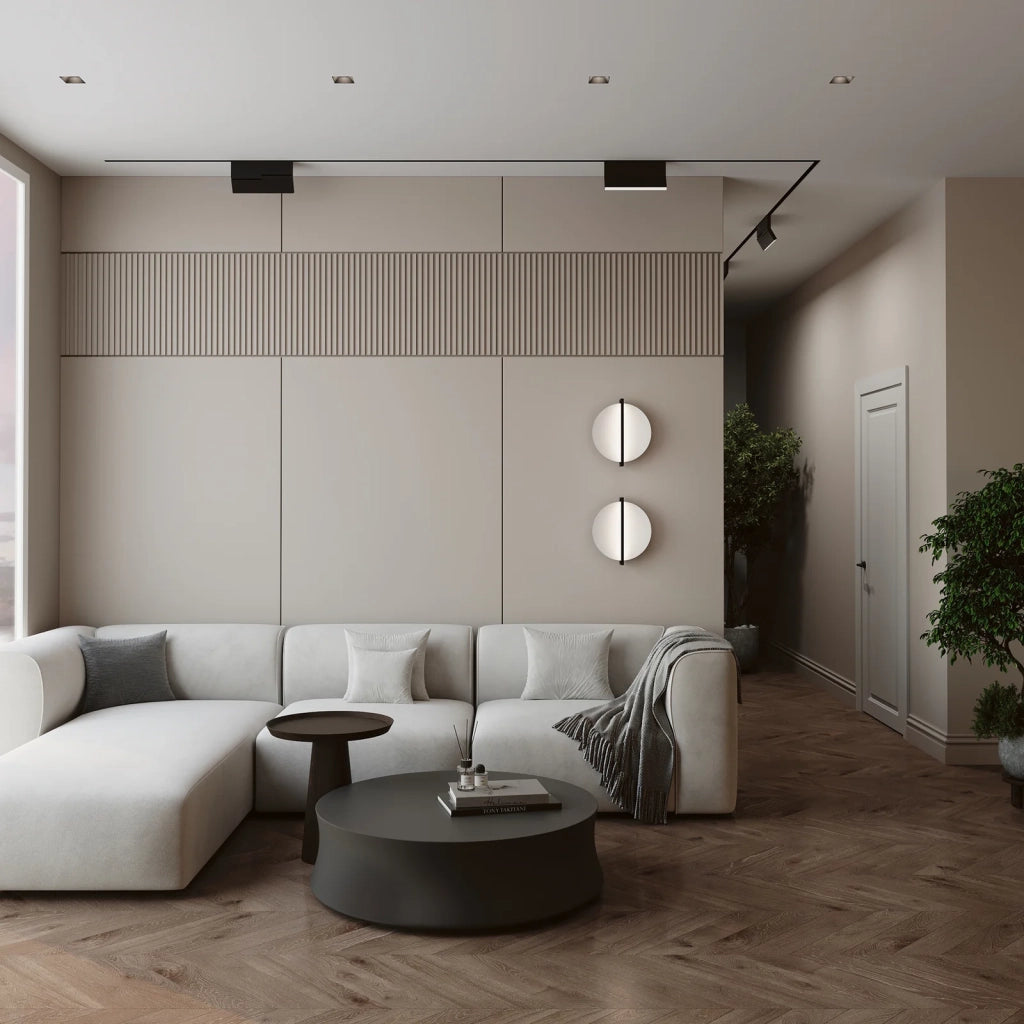 Maytoni Applique moderna Mira 1 luce LED integrato nero alluminio