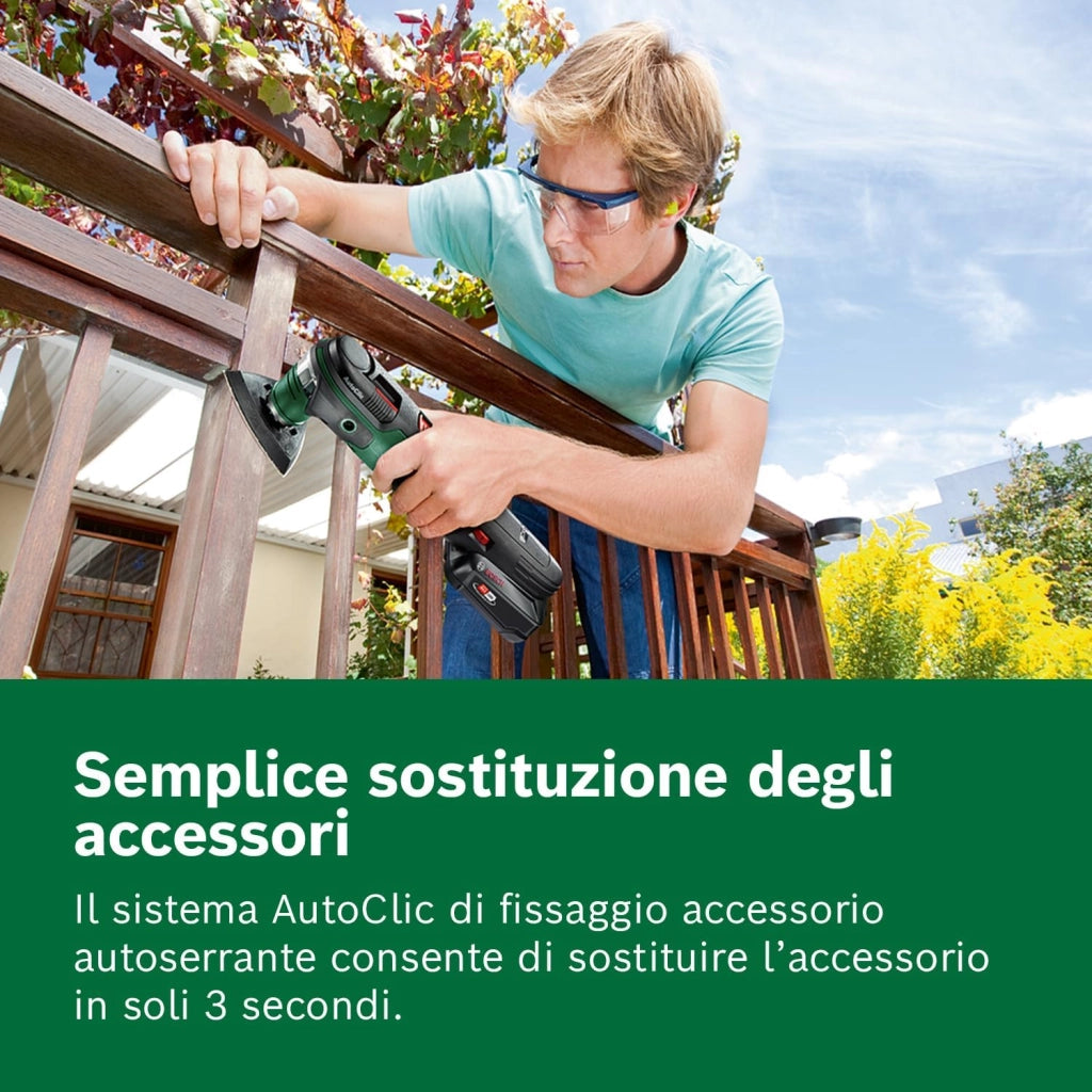Bosch Home and Garden 0603104000 AdvancedMulti 18 Utensile Multifunzione, Senza Batteria, 18 V, Verde