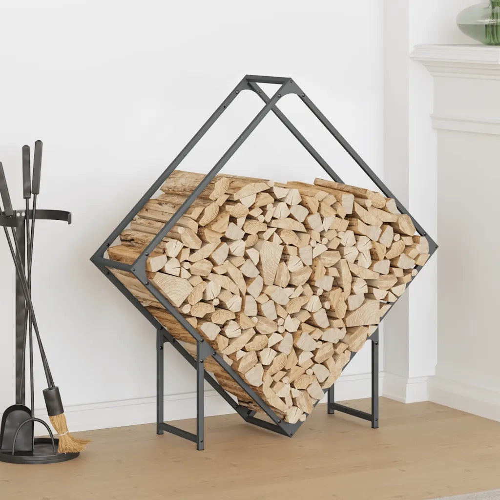 Rastrelliera per Legna da Ardere Antracite 100x25x100 cm CFW1750362