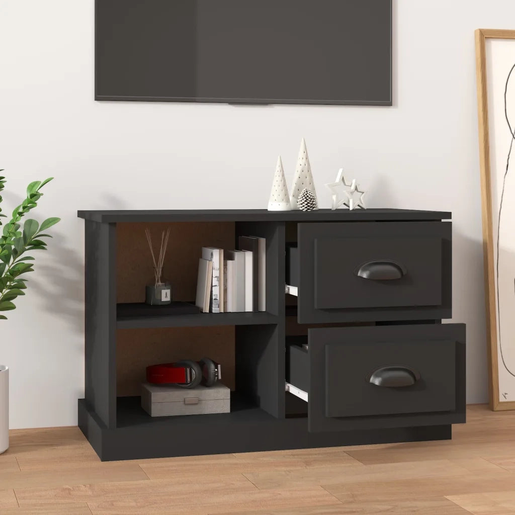 Mobile Porta TV Nero 73x35,5x47,5 cm in Legno Multistrato 816169