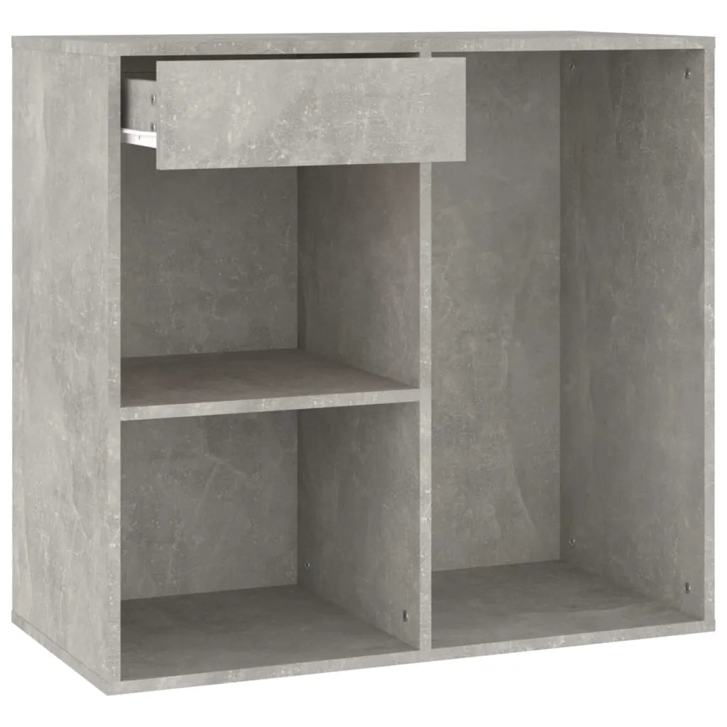 Armadietto per Cosmetici Grigio Cemento 80x40x75 cm in Legno 808841