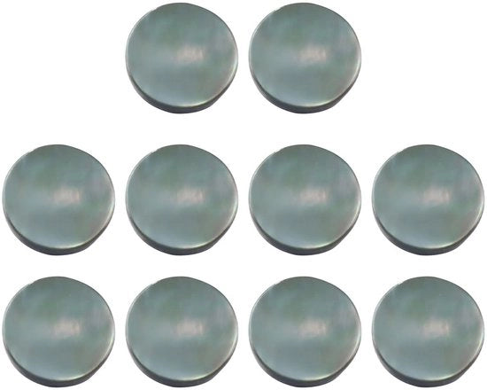 Naaiknopen 10 mm - Schelp Naturale - Nastro Nero - Adatto per la Sartoria - Progetti Fai da Te - Punti Robusti - Chiavi per la Sartoria