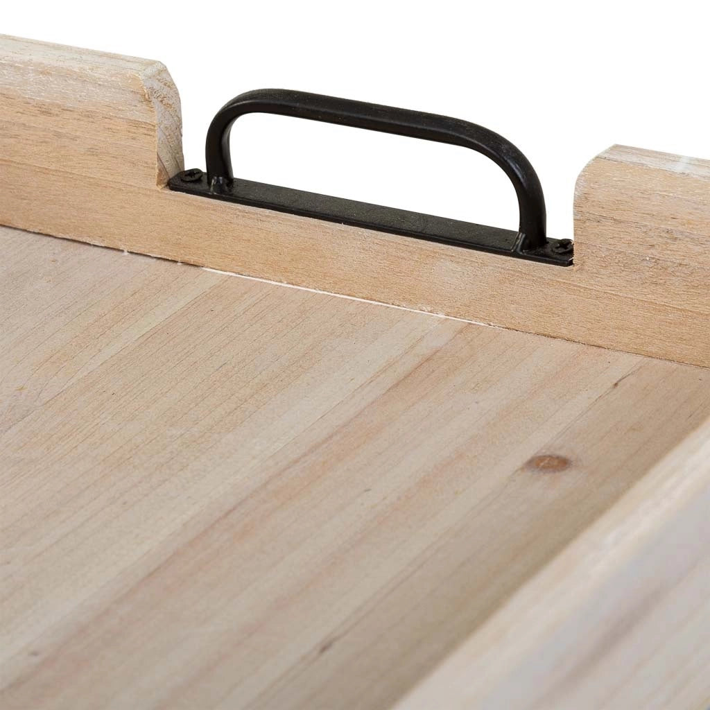 Vassoio in legno bianco 42,5x33x5h