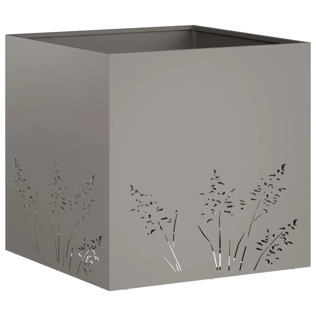 Vaso da giardino 2 pz Ruggine 50 x 50 x 49 cm Acciaio Corten 8005805