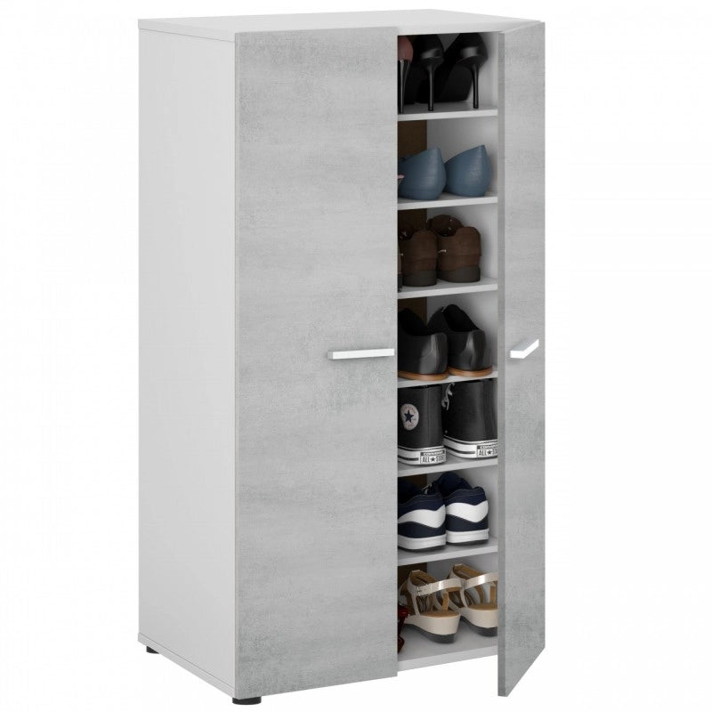 Mobile Scarpiera salvaspazio sei ripiani cm 55 x 36 x 104 h cemento