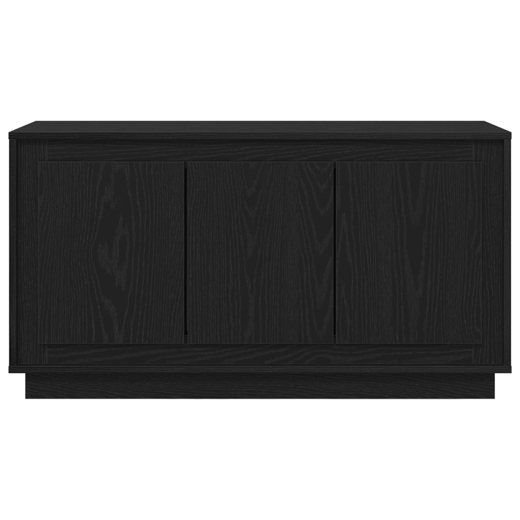 Sideboard Nero Rovere 102x35x55 cm Legno ingegnerizzato
