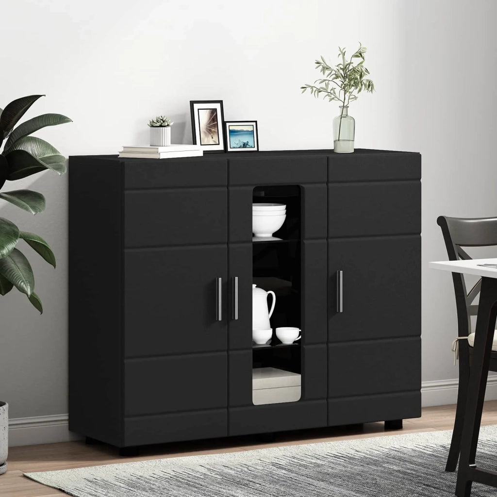 Armadio in Legno Nero 88,5 x 30,5 x 73 cm Legno multistrato