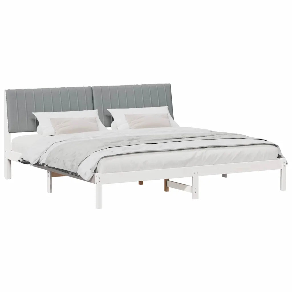 Struttura del letto Bianco 200 x 200 cm Pino massello 3394402
