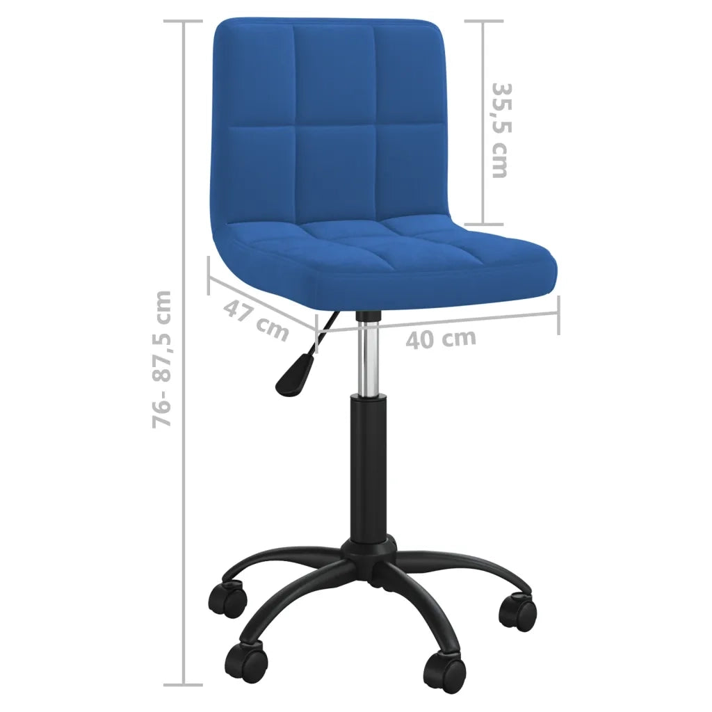 Sedia Girevole da Ufficio Blu in Velluto cod mxl 28148