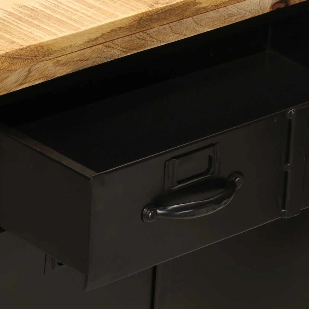 Credenza buffet cassettiera mobile contenitore organizer cucina soggiorno soggiorno 55 x 30 x 71 cm legno massello di mango marrone 02_0029586