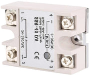 Relè a semiconduttore unifase DC-AC, ingresso 3-32 V DC, uscita 24-380 V AC, codice SSR-40DA