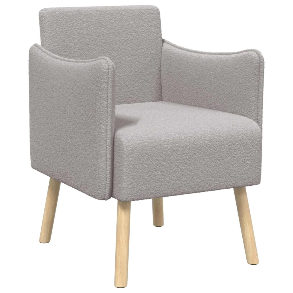 Sedia d'accento Grigio Chiaro Bouclé 42044823
