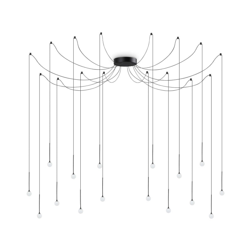Lampada A Sospensione Lucciola Sp16 Nero Ideal-Lux