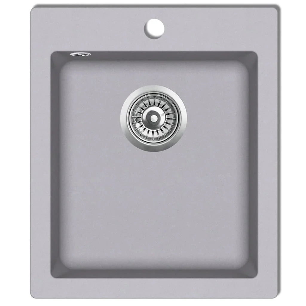 Lavello da cucina in granito 42,5 x 50 cm grigio 02_0002308