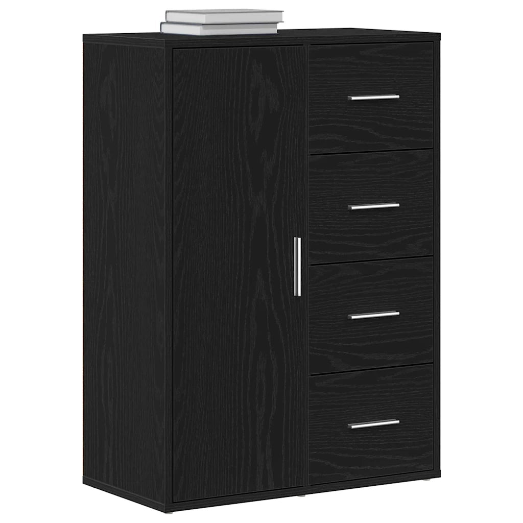 Credenza Rovere Nero 60 x 31 x 84 cm Legno multistrato 862266