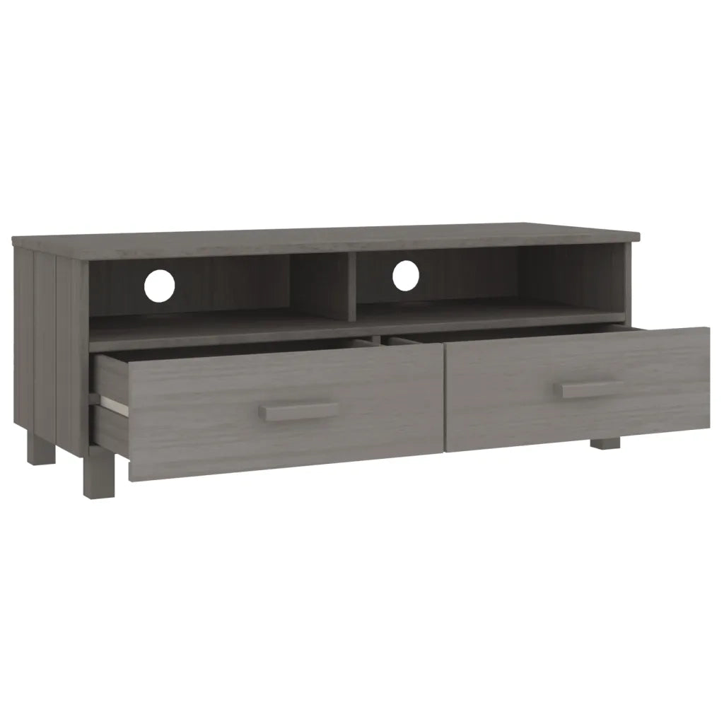 Mobile TV | Armadietto TV | Mobile Porta TV Grigio Chiaro 106x40x40 cm in Massello di Pino