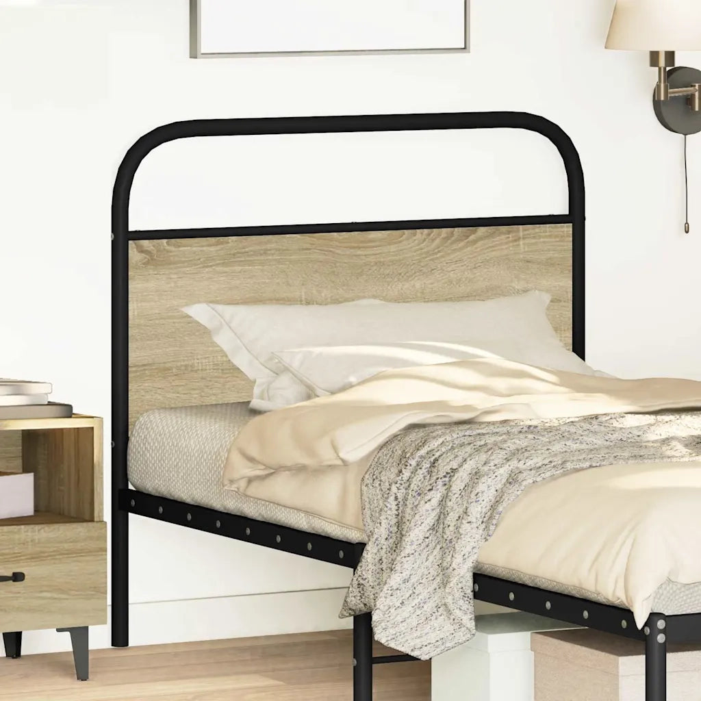 Testiera | Testata di Ricambio Rovere Sonoma 90 cm in Acciaio e Legno Multistrato