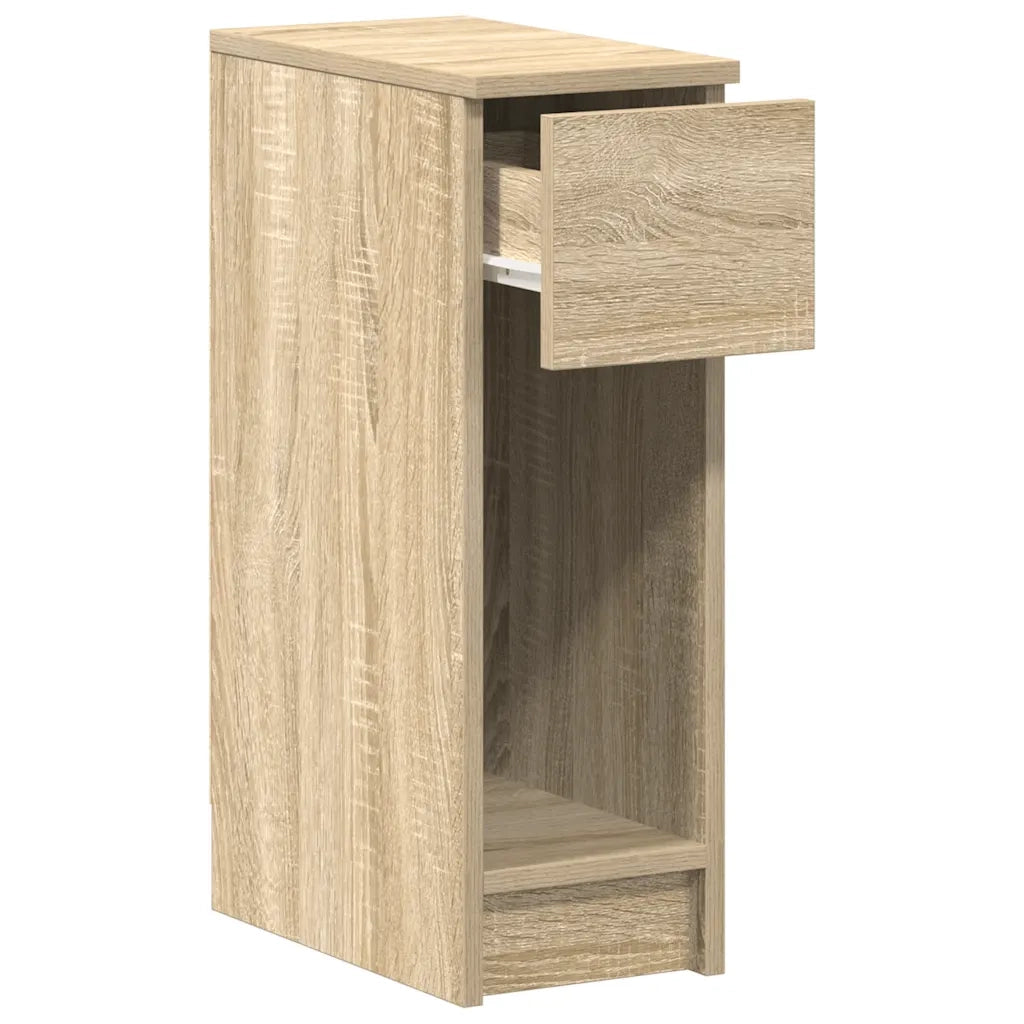 vidaXL Comodini con Cassetto 2 pz Rovere Sonoma 20x36x60 cm