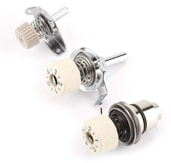 Set di regolazione tensione filo professionale - Accessorio per macchina da cucire - Confezione da 3 pezzi - Materiale metallo/plastica - Lunghezza 3,5/4,5/5,5 cm - Parte di ricambio per macchina da cucire
