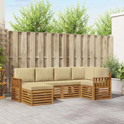 Set divano sezionale con cuscino 6 pcs Naturale e Beige