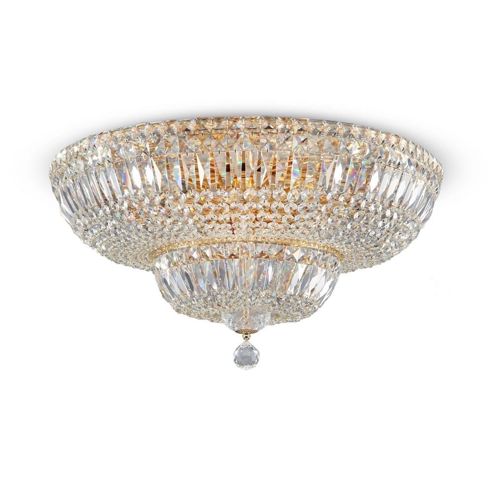 Lampadario reale Basfor Maytoni cristallo oro 16xE14