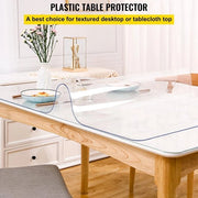 Protezione per tavolo trasparente - Copertura per tavolo in plastica 100 x 200 cm - Impermeabile - Forma rettangolare - Facile da pulire