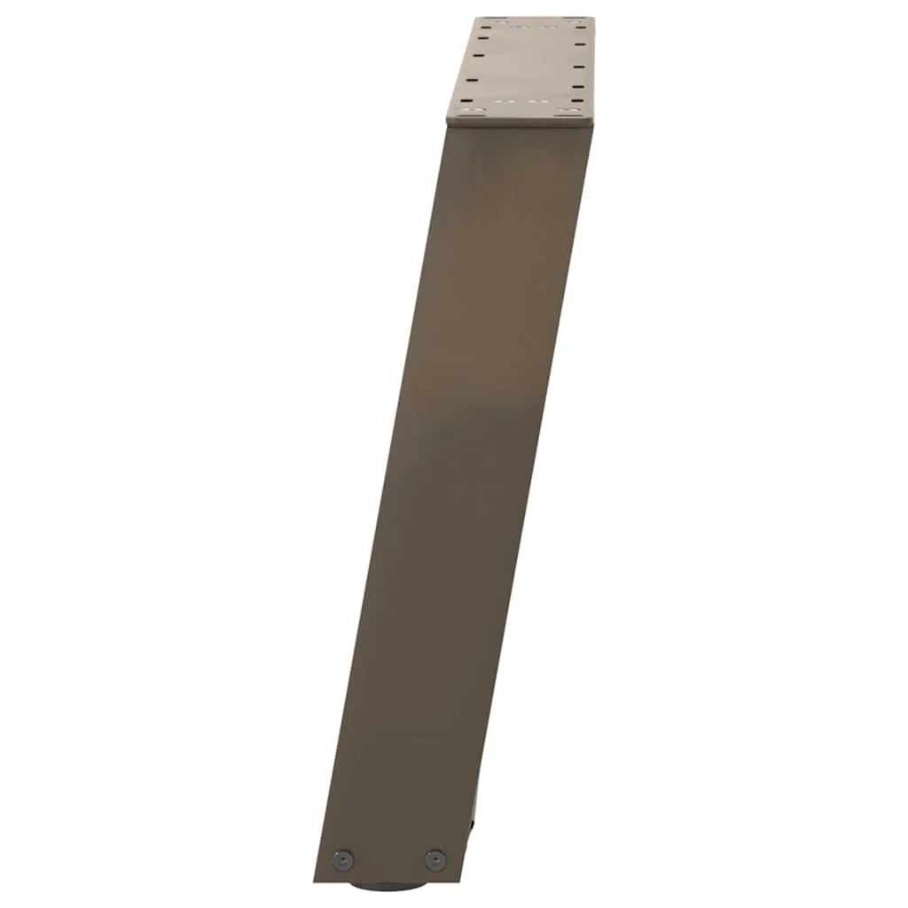 Set di 2 gambe regolabili per tavolino da caffè a forma di U 50 x 43 x 42 cm design moderno acciaio naturale 02_0057051