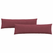 Cuscini da Divano 2 pz | Cuscini per sedie Rosso Vino 145 x 40 cm Tessuto