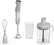 Set di Frullatore a Stantuffo - Manuale - Set di Frullatore e Blender - Purea - Macinatore - Elettrodomestico da Cucina - Acciaio Inossidabile - 3 in 1 - Accessori per Frullatore - Zuppe - Smoothies - Alimentazione per Bambini