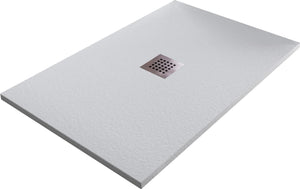 Piatto Doccia in Pietra 80x80 cm Bonussi Ardesia Stone Central Grigio