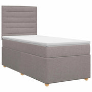 Letto box spring con materasso Tortora 80 x 200 cm Tessuto 3453750