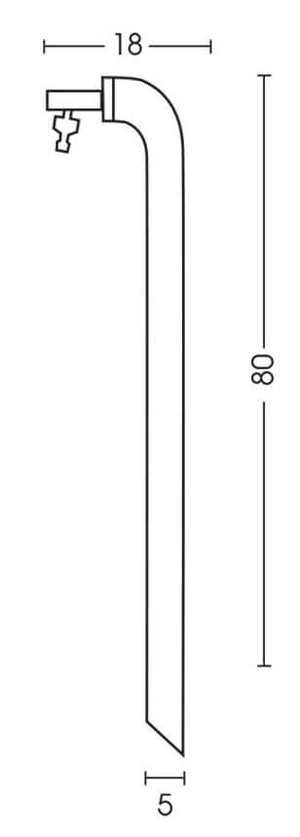 Fontana da Giardino a Cannuccia con Rubinetto Belfer 42/CN Bianco