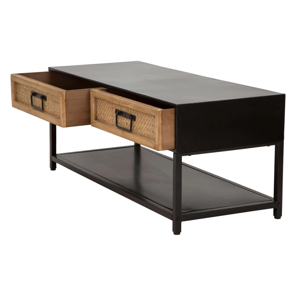 Boquete, Mobile Porta tv 2 Cassetti, 95x38x38h cm Marrone Rovere