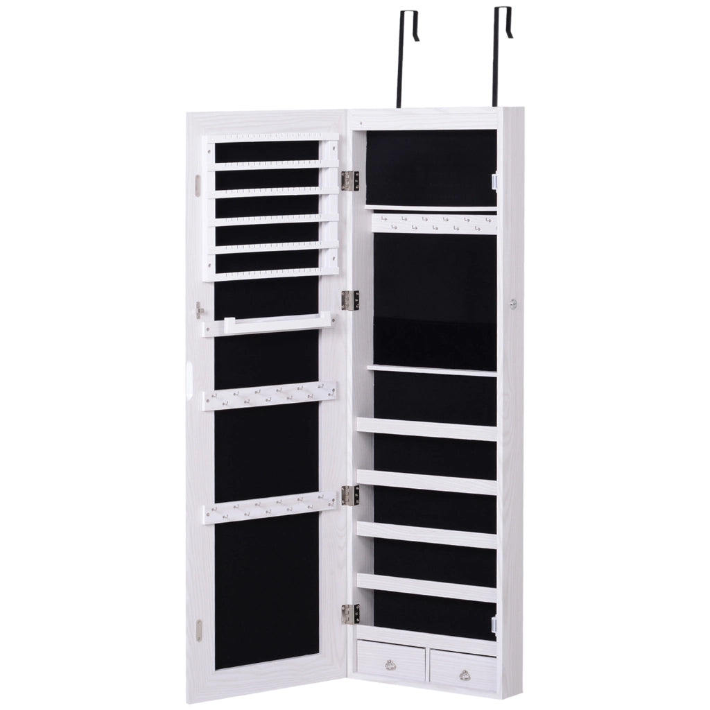 Specchio armadio scorrevole con ripiani e cassetti ¨C zephmum ¨C 37x120x10cm