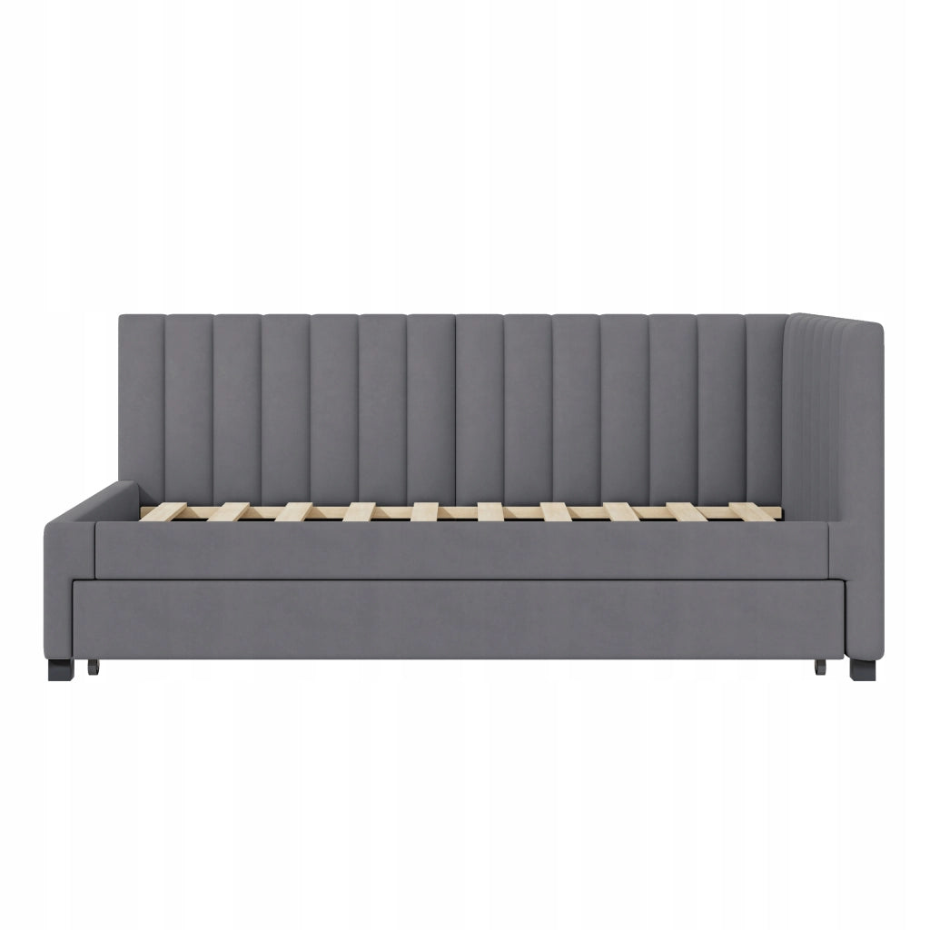 Letto pieghevole per adolescenti e bambini - Xylo - 90x200 - Grigio vellutato