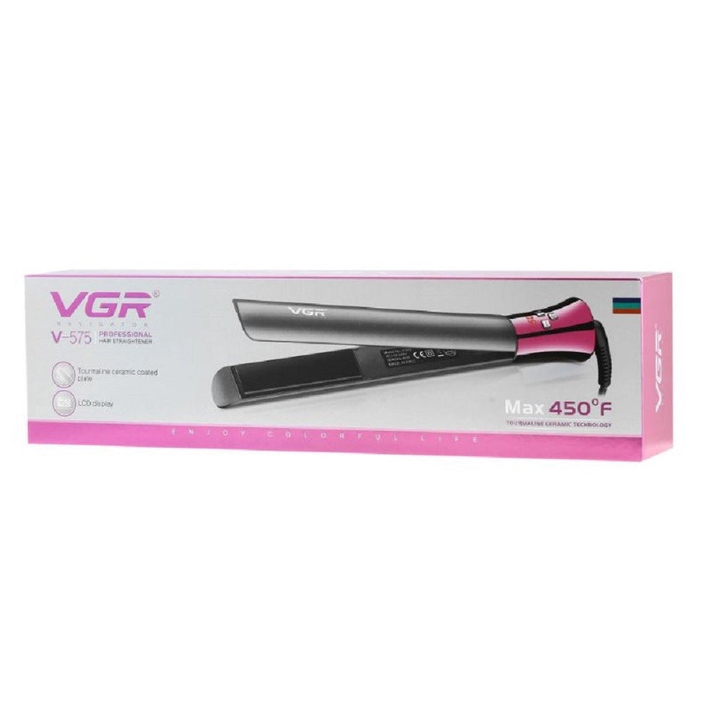 Trade Shop - Vgr V-575 Piastra Professionale Capelli Parrucchiere Lcd Tormalina -