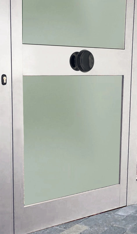 Pomolo fisso per porta SAGUATTI 866/80QB in alluminio nero lucido