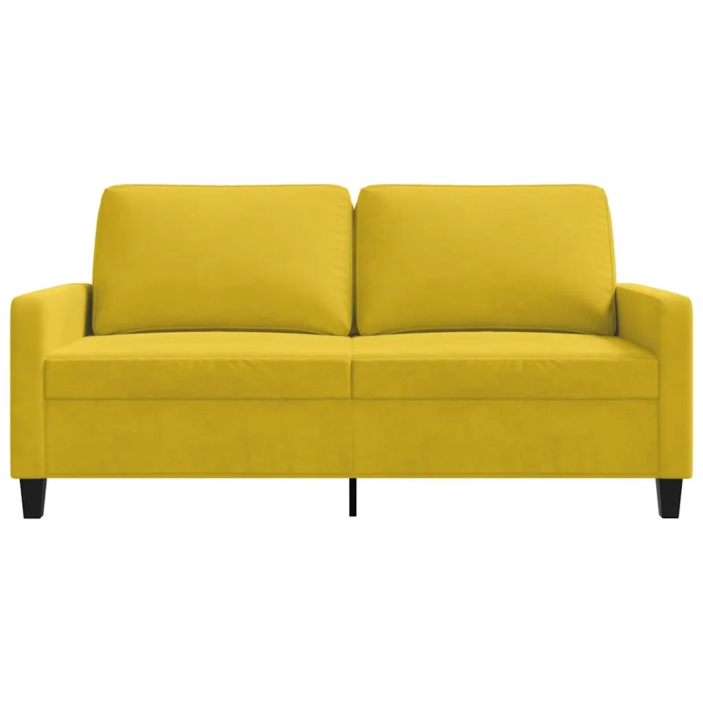 Divano a 2 Posti giallo 140 cm in Velluto 359205