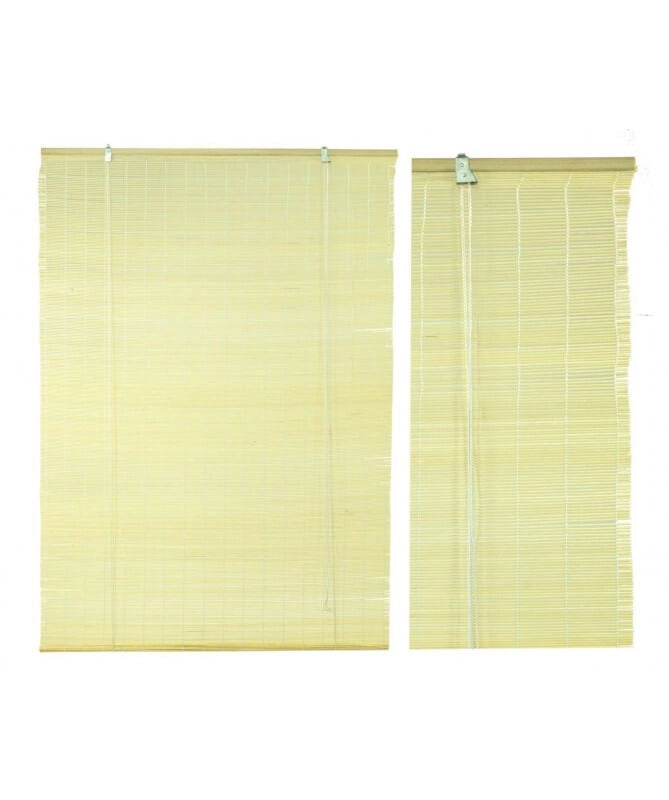 Tapparella in bambù noce con bordatura chiara - 150x300x12 cm