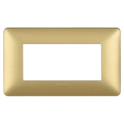 Bticino matix placca 4 posti tecnopolimero colorata am4804 *** colore oro gold, confezione 1