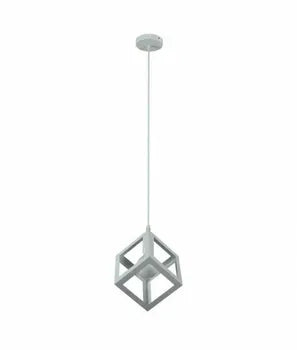 Lampadario Lampada Sospensione Cubo Moderno con Portalampada E27 BIANCO