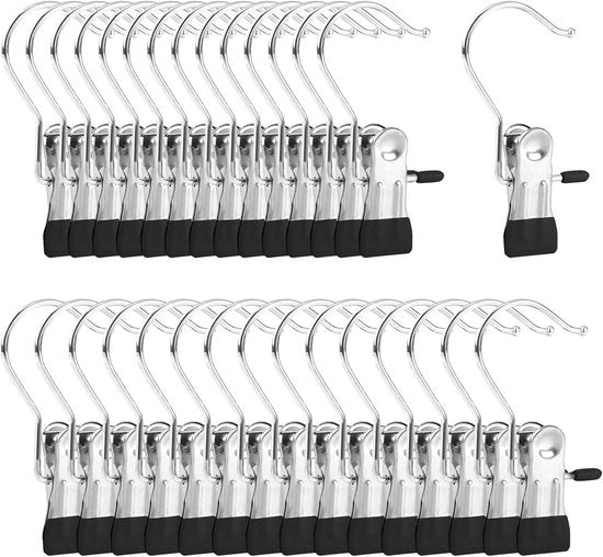 Grilletti - 30 pezzi per stivali, abbigliamento, asciugamani, calze - metallo nero