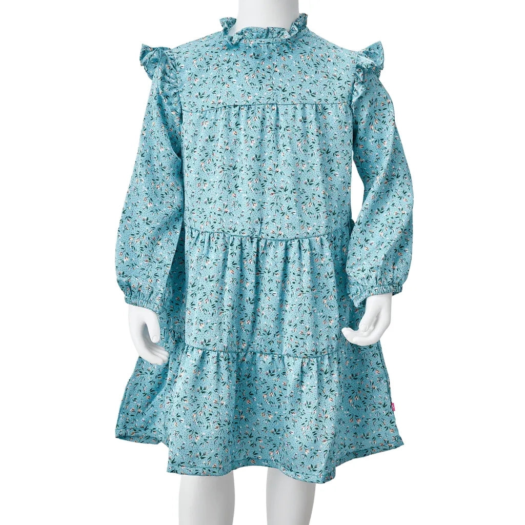 Abito da Bambina a Maniche Lunghe Blu 116 CFW3320515