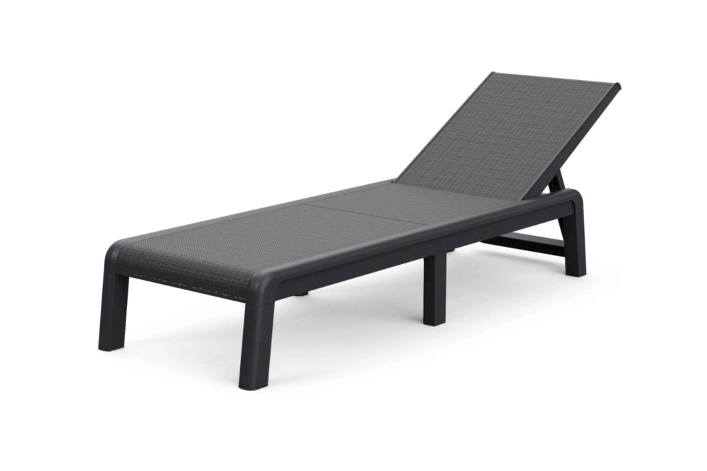 Lettino prendisole Shawinigan, Sdraio da giardino, Letto pieghevole outdoor, Sedia reclinabile, 188x58 h29 cm, Antracite